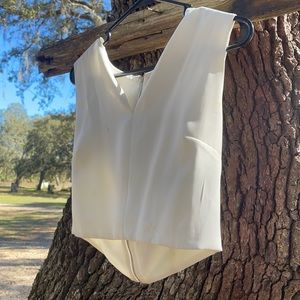 BCNU night out on the town off white top